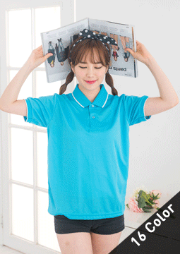 쿨론 라인 카라티셔츠(성인+아동)