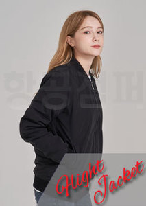 검은색 무지 항공점퍼-솜안감 없음
